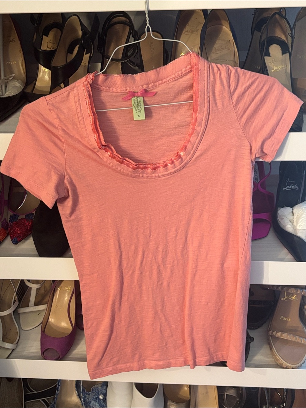 Down East Basics Women’s Scoop Neck Cotton Tee - Pink